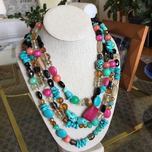Stella & Dot | Stunning Retired Hand-beaded Versatile 'Carnival' Necklace - Picture 10 of 16
